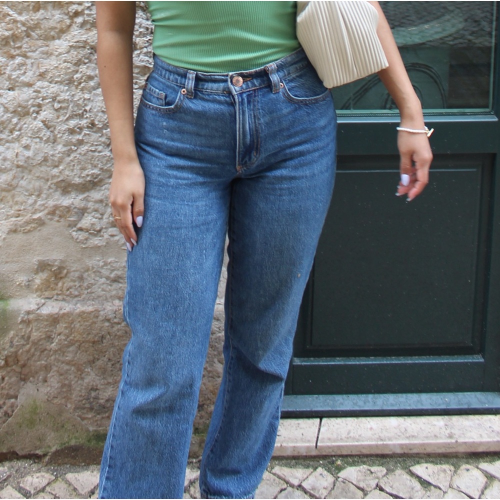 Garage Straight-Leg Blue Jeans